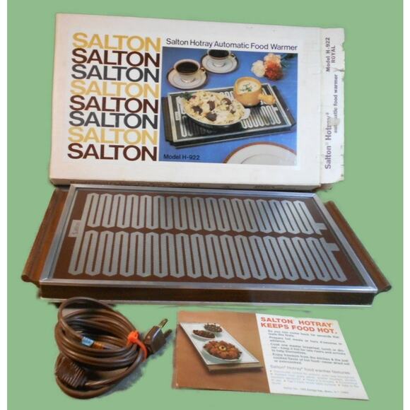 Vintage MCM Salton Hotray Automatic Food Warmer H-922 Royal WORKS Tray Buffet - Picture 1 of 10